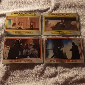 Four 1980 starwars card